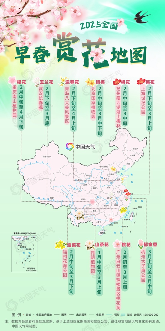 缤纷花事登场！2025全国早春赏花地图来了 一起解锁春日限定浪漫